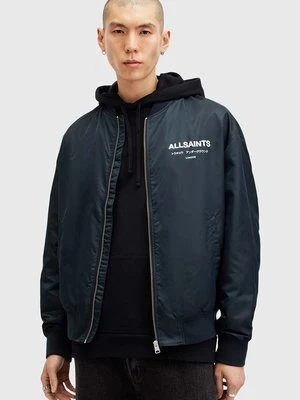 AllSaints kurtka bomber UNDERGROUND męski kolor granatowy przejściowa M024OA