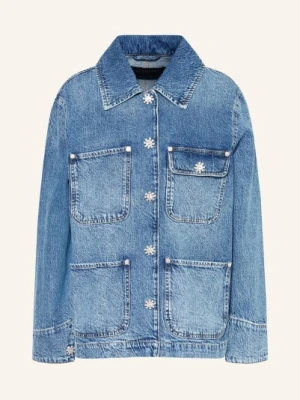 Allsaints Kurtka Dżinsowa Bex Z Kamieniami Ozdobnymi blau