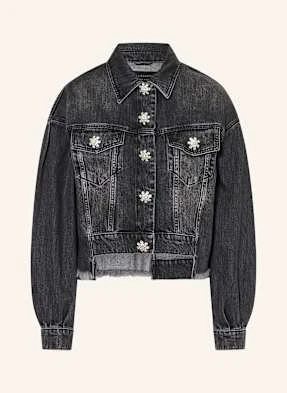 Allsaints Kurtka Jeansowa Beth Z Ozdobnymi Kamykami schwarz
