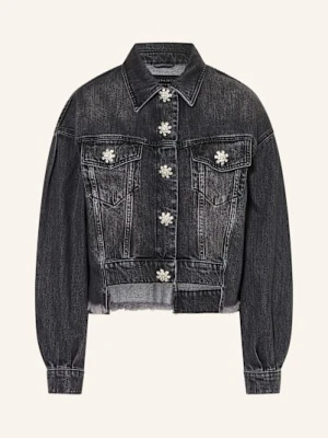 Allsaints Kurtka Jeansowa Beth Z Ozdobnymi Kamykami schwarz