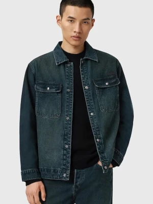 AllSaints kurtka jeansowa CASTLEFORD kolor granatowy przejściowa M029OD