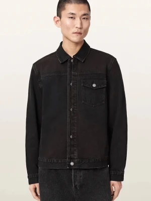 AllSaints kurtka jeansowa damska bawełniana ROTH brązowy