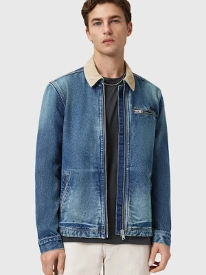 AllSaints kurtka jeansowa ROTHWELL kolor niebieski przejściowa M030OD