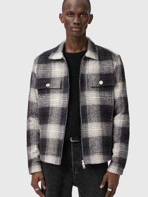 AllSaints kurtka koszulowa bawełniana kolor szary przejściowa M059OD