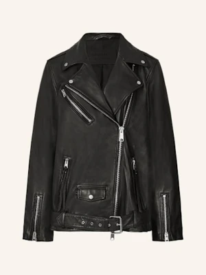 Allsaints Kurtka Skórzana Billie Biker schwarz
