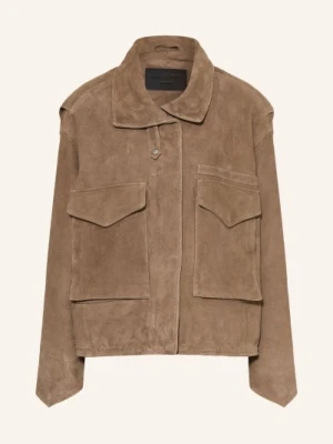 Allsaints Kurtka Skórzana Clay braun BRĄZOWY