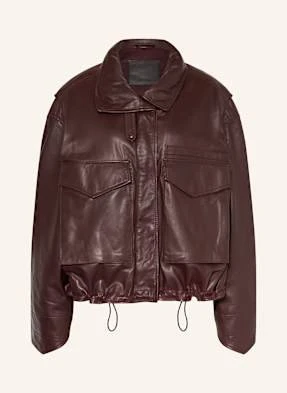 Allsaints Kurtka Skórzana Clay rot