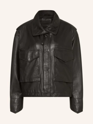 Allsaints Kurtka Skórzana Clay schwarz