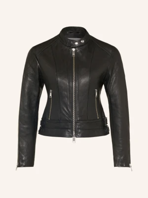 Allsaints Kurtka Skórzana Comet schwarz CZARNY