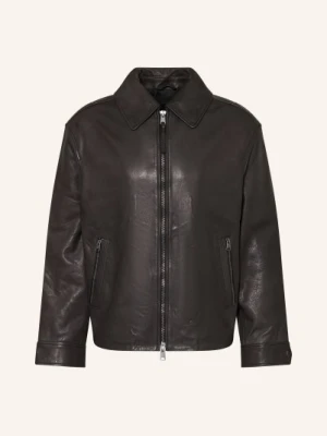 Allsaints Kurtka Skórzana Garrison schwarz