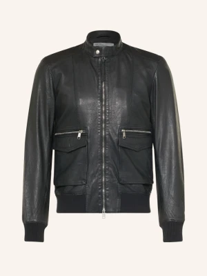Allsaints Kurtka Skórzana Hiro schwarz CZARNY