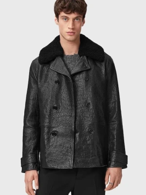 AllSaints kurtka skórzana kolor czarny przejściowa M031LD