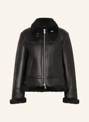 Allsaints Kurtka Skórzana Lorel schwarz
