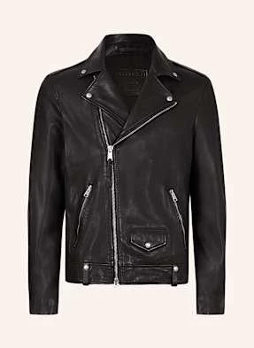 Allsaints Kurtka Skórzana Milo Biker schwarz