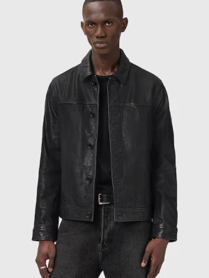 AllSaints kurtka skórzana NATES kolor czarny przejściowa M010LD