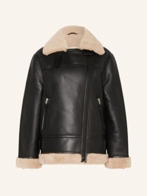 Allsaints Kurtka Skórzana Sola schwarz