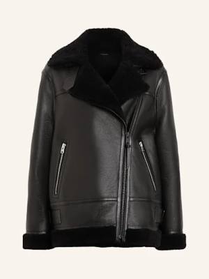 Allsaints Kurtka Skórzana Sola schwarz