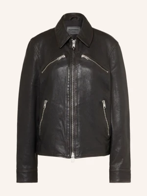Allsaints Kurtka Skórzana Verdi schwarz CZARNY