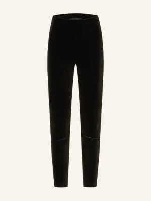 Allsaints Legginsy Aksamitne Cora schwarz