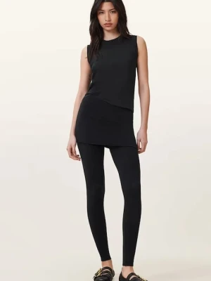 AllSaints legginsy RAFFI damskie kolor czarny gładkie W079TD