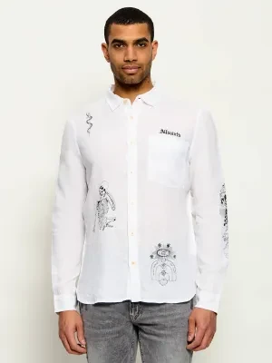 AllSaints Lniana koszula TERROR | Relaxed fit