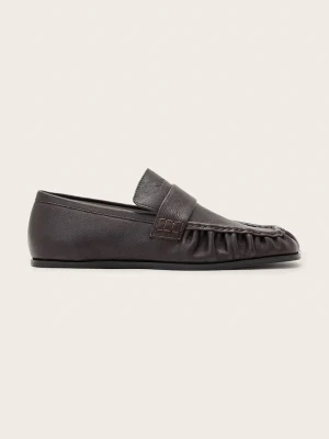 AllSaints loafersy damskie skórzane Julie Loafer brązowy