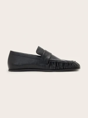 AllSaints loafersy damskie skórzane Julie Loafer czarny