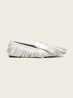 AllSaints loafersy damskie skórzane Sandy Fringe Loafer