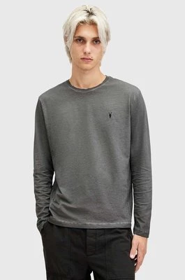 AllSaints longsleeve bawełniany CASA LS CREW kolor czarny gładki M011JB