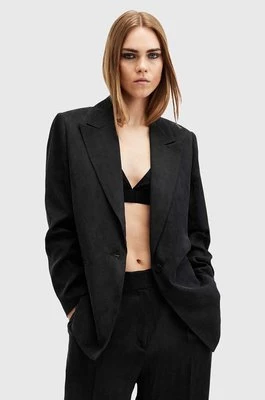 AllSaints marynarka AVERIE TEN BLAZER kolor czarny jednorzędowa gładka W026QC