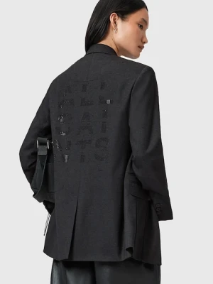 AllSaints marynarka ESSIE kolor szary jednorzędowa W008QD