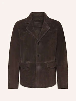 Allsaints Marynarka Skórzana Hornett Slim Fit schwarz