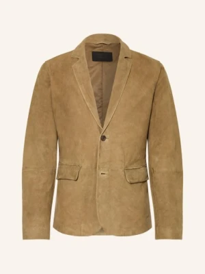 Allsaints Marynarka Skórzana Monet Regular Fit braun
