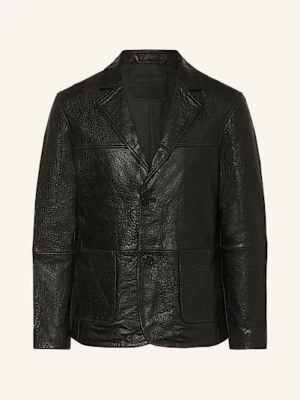 Allsaints Marynarka Skórzana Shadwell Regular Fit schwarz