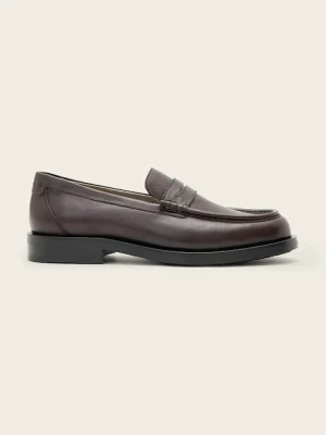 AllSaints mokasyny skórzane BLOOM LOAFER męskie kolor bordowy M021FC