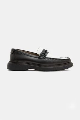 AllSaints mokasyny skórzane Gibbs Chain Loafer męskie kolor czarny M011FB