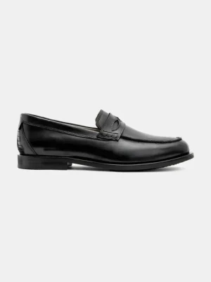 Zdjęcie produktu AllSaints mokasyny skórzane Harmon Loafer męskie kolor czarny M024FB