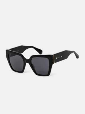 AllSaints okulary przeciwsłoneczne Bibi damskie kolor czarny ALS5018