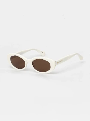 AllSaints okulary przeciwsłoneczne damskie beżowy