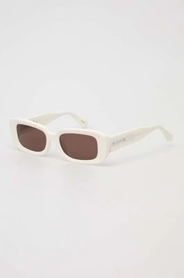 AllSaints okulary przeciwsłoneczne damskie kolor biały ALS5006824