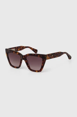 AllSaints okulary przeciwsłoneczne damskie kolor brązowy ALS5001166