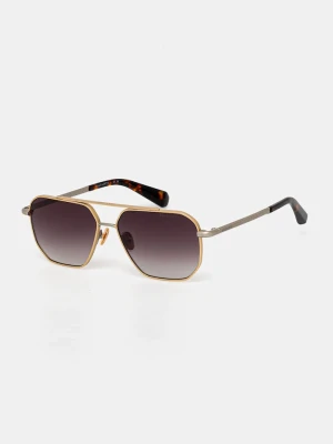 AllSaints okulary przeciwsłoneczne złoty