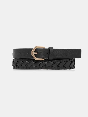 AllSaints pasek damski kolor czarny 29AS300850