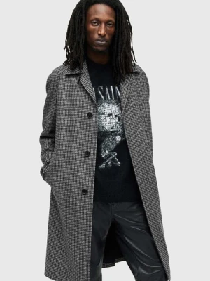AllSaints płaszcz wełniany GOODMAN kolor szary przejściowy M017OB