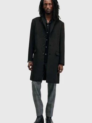 AllSaints płaszcz z domieszką wełny HAL COAT