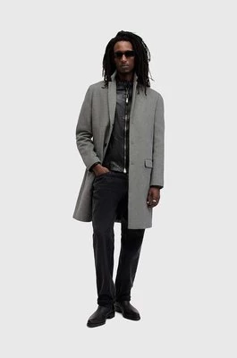 AllSaints płaszcz z domieszką wełny HAL COAT kolor szary przejściowy M005OZ