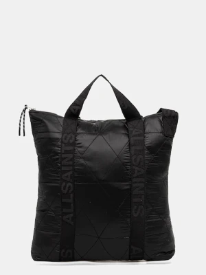 AllSaints plecak KEI męski kolor czarny duży gładki M140XD