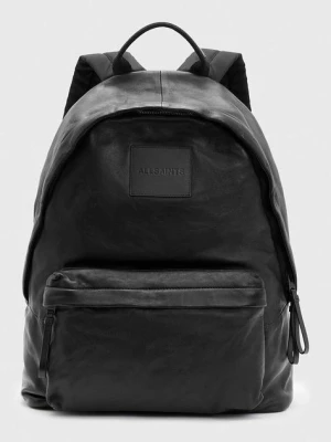 AllSaints plecak skórzany CARABINER BACKPACK męski kolor czarny duży gładki M164XB