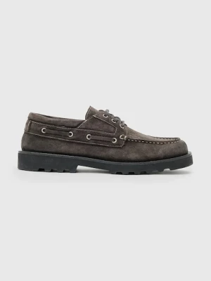 AllSaints półbuty skórzane SKIFF SUEDE SHOE męskie kolor szary M012FC