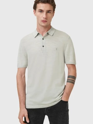 AllSaints polo wełniane MODE męski kolor zielony gładki M086KB